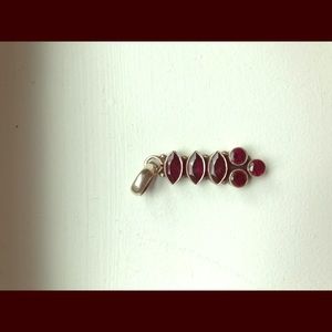 Sterling silver garnet pendant